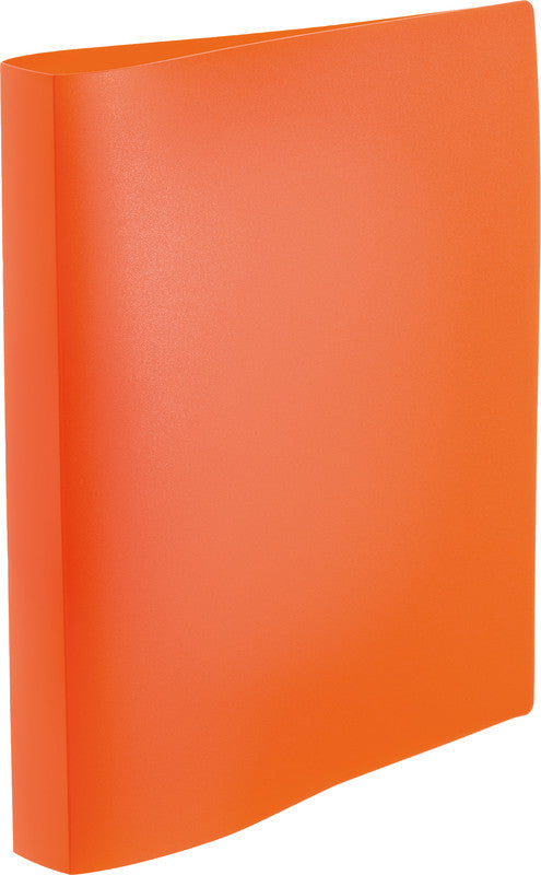 HERMA Zeigebuch – A4 Hochformat – 2-Ring, Rücken 35 mm – Neonorange, Kunststoff, mit Niederhalter