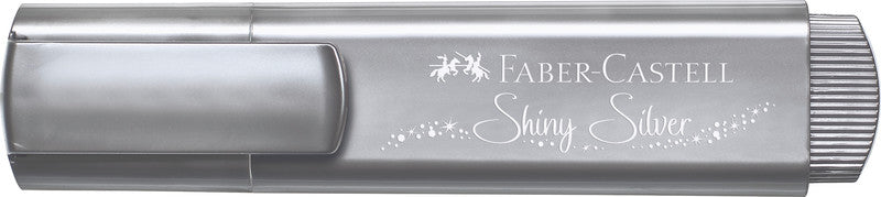 Faber-Castell Textliner 46 Metallic Textmarker – Silber, Keilspitze 1–5 mm