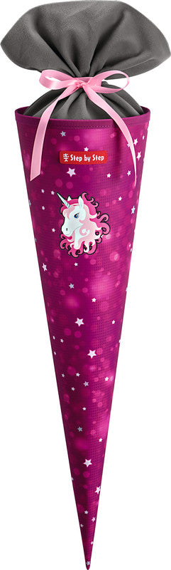 Step by Step Schultüte 70 cm × Ø 18 cm, 5 l – Motiv Süsses Einhorn Nuala – Serie CLOUD – rPET