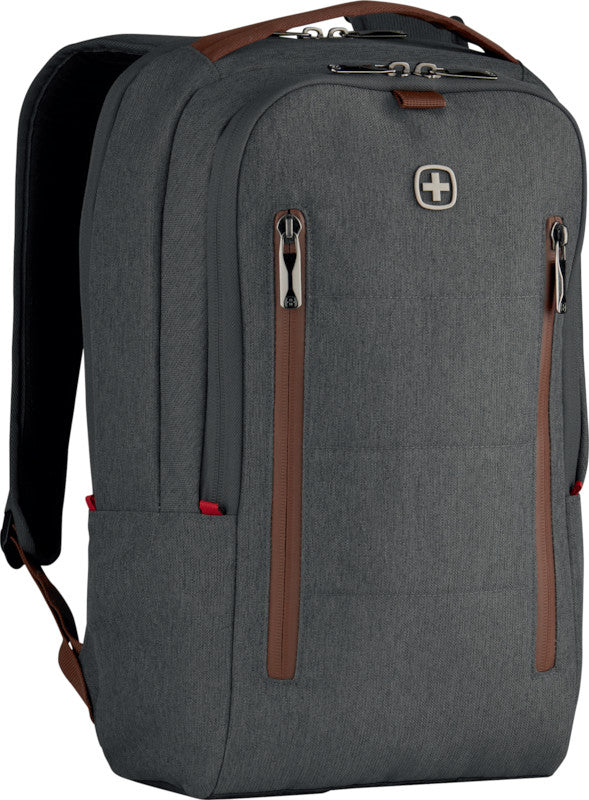 Wenger/SwissGear Wenger CityUpgrade – Notebook-Rucksack – für 16" Notebook, 15 l, Polyester, Grau, wasserabweisend