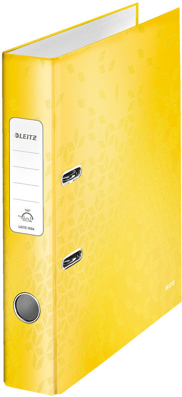 Leitz 180° WOW Hebelordner – für A4 – Rückenbreite 5,2 cm – Gelb