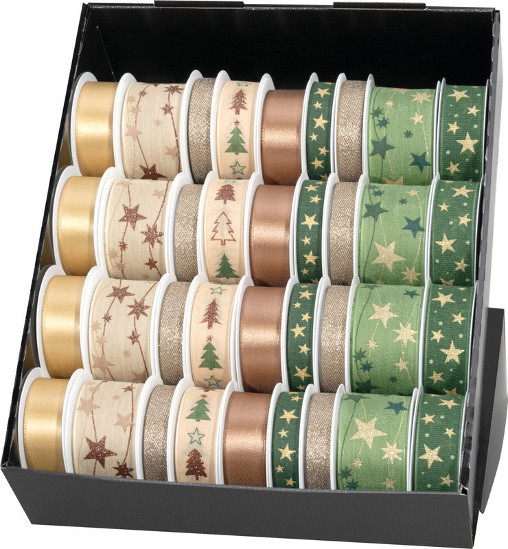 Goldina Geschenkband – Weihnachten – Seidenband, farbig sortiert