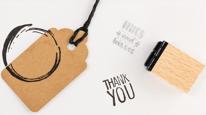 Folia Motivstempel-Set – Lettering, 12 Teile, Kissen sortiert