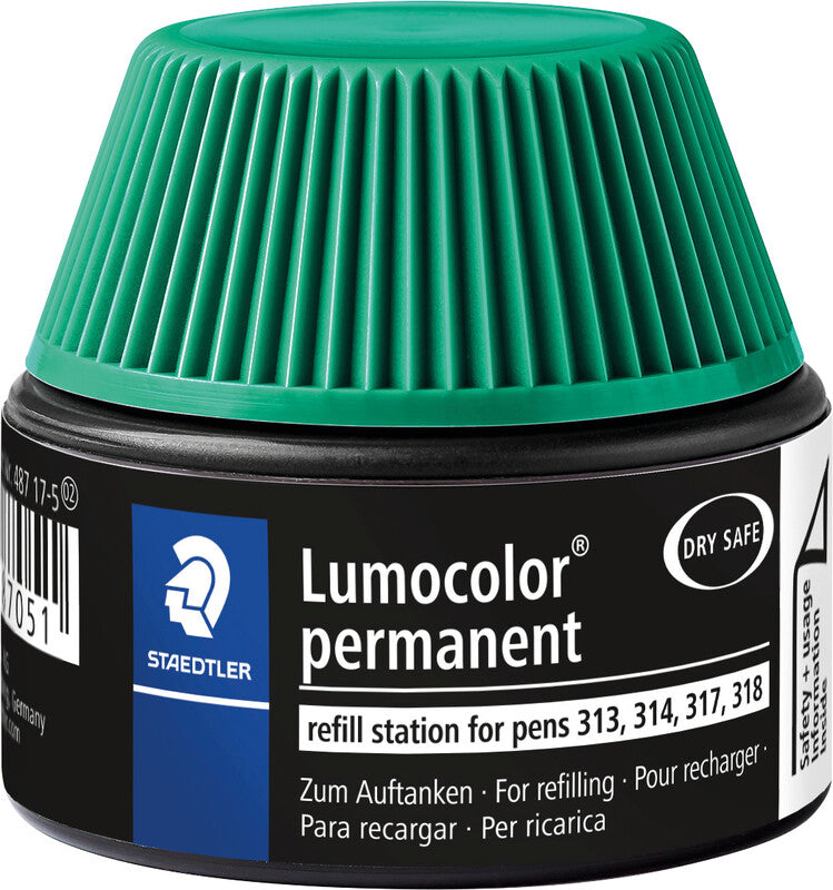 Staedtler Nachfülltusche für Lumocolor permanent 313, 314, 317 + 1 weitere – wasserfest, geruchsarm, 15 ml