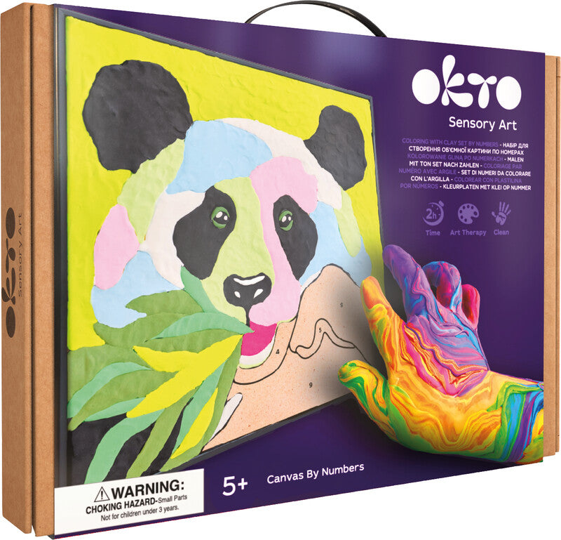 Okto Sensory Art – Modelliermasse-Set Malen nach Zahlen – ab 5 Jahren – 14 Modelliermassen – 290 × 290 mm