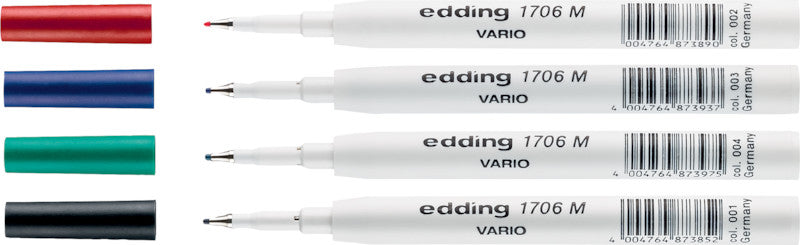 Edding Faserschreiber-Mine 1706 M Vario – rot, 0,5 mm, geruchsarm