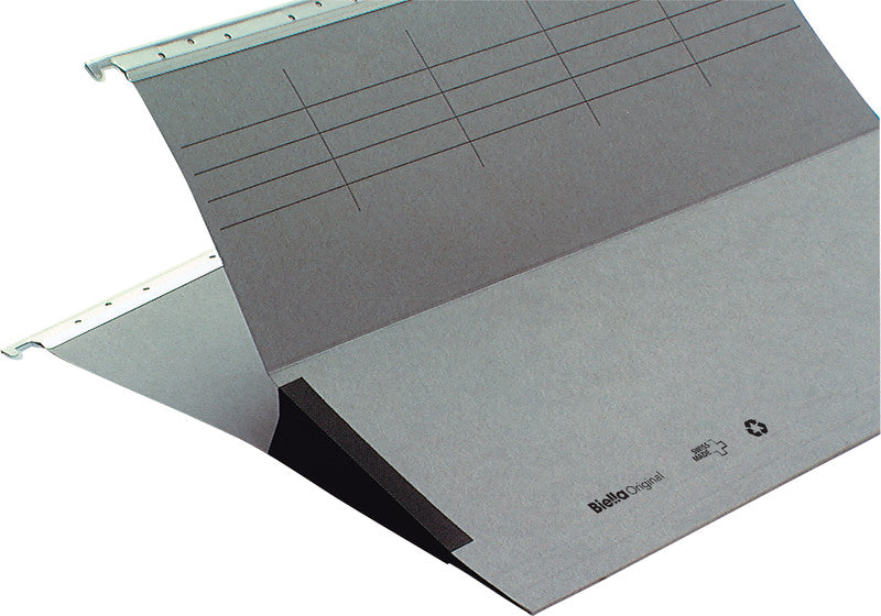 Biella Hängeordner für A4 – Karton, Grau, 320 × 250 mm, mit Vordruck