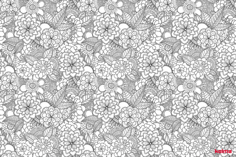 Kolma Schreibunterlage – Blumenmuster – 500 × 340 mm – Kunststoff, rutschfest