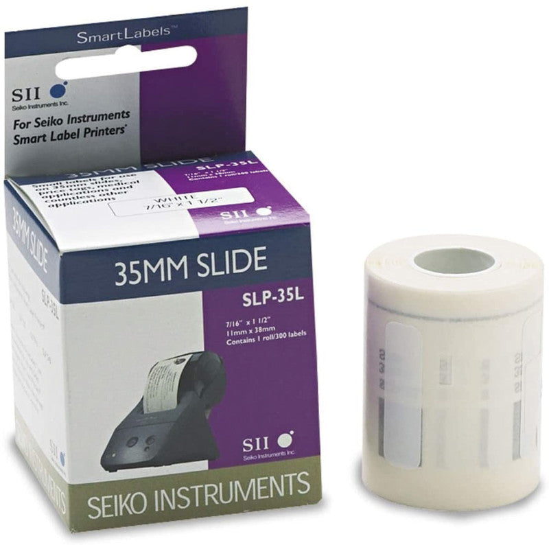Seiko Instruments Etiketten, 11 mm × 38 mm, weiss, Papier, permanent, 300 St.