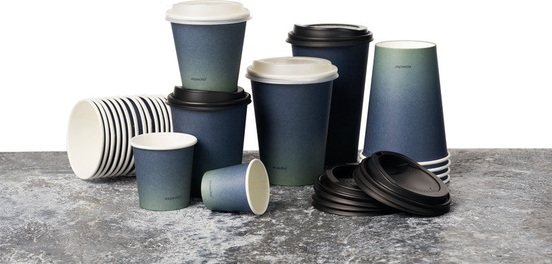 Duni Trinkbecher Papier (PLA-beschichtet) – 1,8 dl, grau, 40 Stück