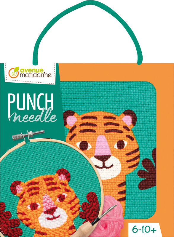 My Mandarine – Punch Needle-Set Tiger – 4 Farben – 180 × 180 mm