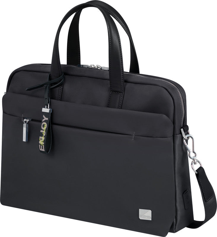 Samsonite Workationist Notebook-Tasche – 12 l, wasserabweisend, USB-Port, recyceltes PET (rPET), schwarz