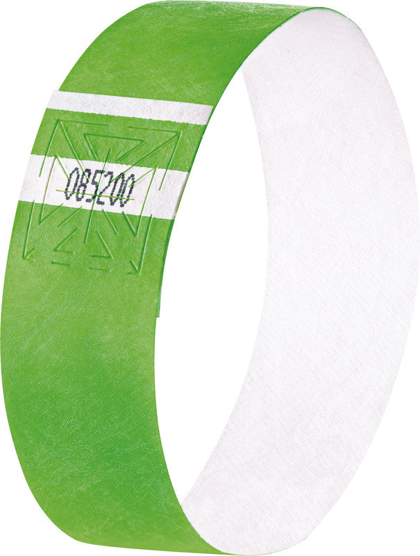 Sigel Event-Armband – 25 × 255 mm, Neongrün, Kunststoff, fortlaufend nummeriert – 120 Stk
