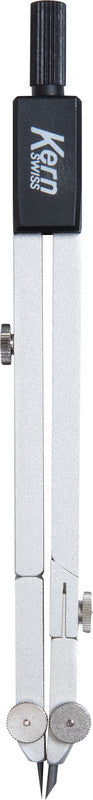 KERN Wandtafel-Zirkel – Schenkellänge 15 cm, Radius 24 cm, Aufnahme bis 3,5 mm, Messing, Silber