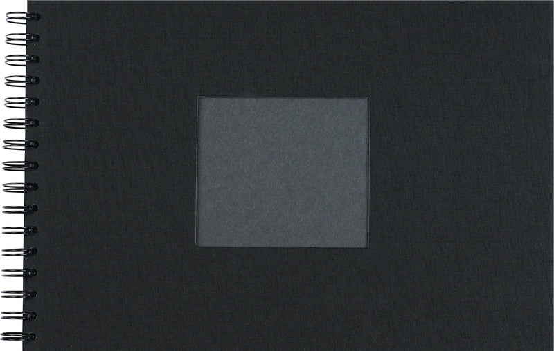 Eibert Fotoalbum – für 70 × 70 mm, schwarz, mit Metallspirale, Textil, 240 × 170 mm