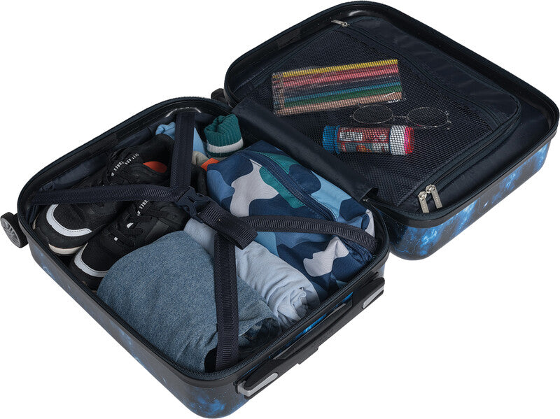 Beckmann Kindertrolley Tech Rex Handgepäck – 22 l, Hartschale PC/ABS, 4 Doppelrollen, 30,5 × 46,5 × 22 cm