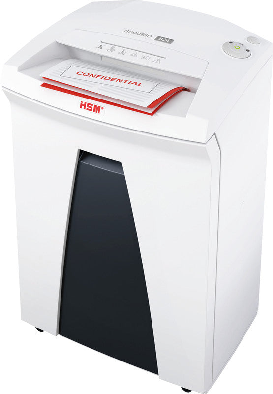 HSM Securio B24 – Aktenvernichter, DIN P-4, Partikelschnitt 4 × 30 mm, 16 Blatt, 35 l, A4