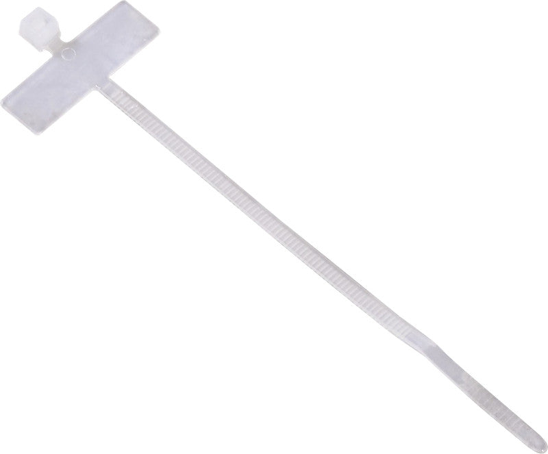 Hama Kabelbinder – 24 mm × 0,10 m, Kunststoff, Weiss, mit Beschriftungsfeld 8 × 24 mm, 25er-Pack