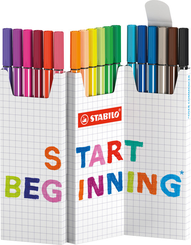 STABILO Filzstifte, Strichbreite 1 mm, 18 Farben