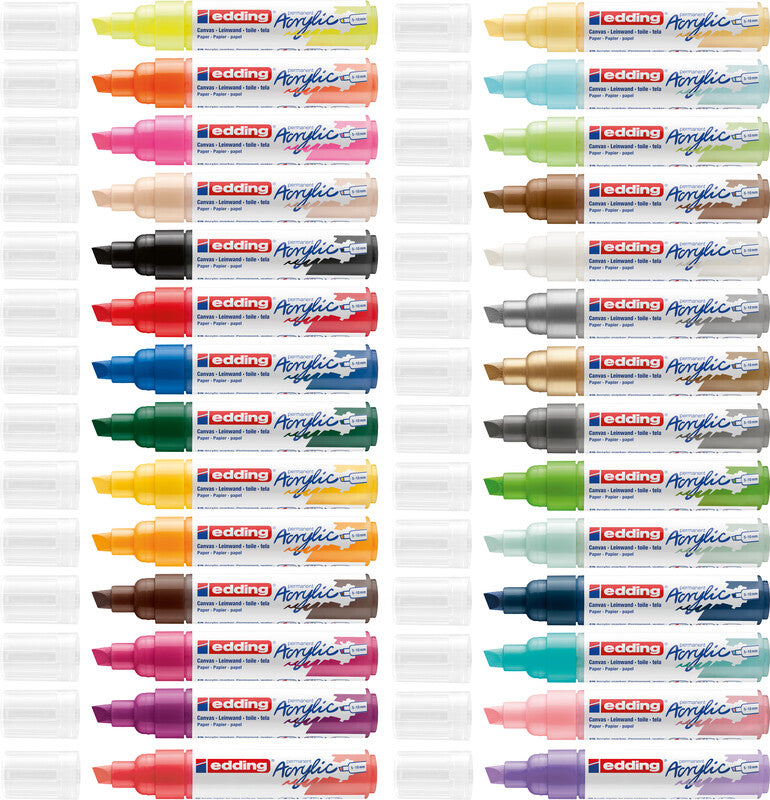 Edding 5000 Acrylmarker – Keilspitze 5–10 mm – Koralle – für Leinwand, Holz und Terrakotta