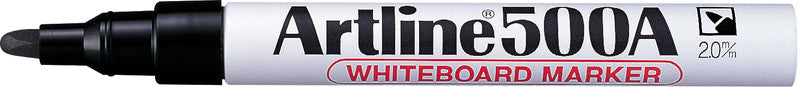 Artline Whiteboard-Marker 500A – Rundspitze 2 mm – Schwarz – Trocken abwischbar