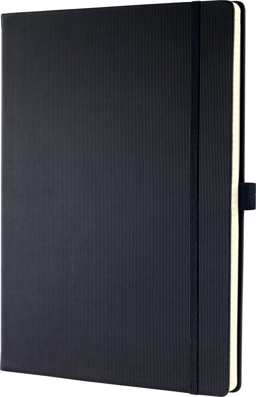 Sigel Notizbuch Conceptum, 108 × 151 mm, liniert, Fadenheftung, 194 Seiten, 80 g/m² – schwarz