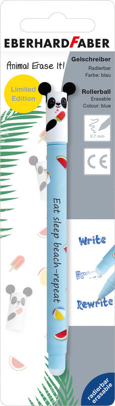 Eberhard Faber Gelschreiber – Blau, 0,7 mm, radierbar, Kappe, nachfüllbar
