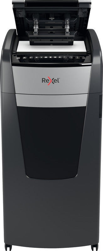 Rexel Optimum AutoFeed+ 600X – Aktenvernichter mit Autofeed 600 Blatt, DIN P-4, Partikelschnitt 4 × 36 mm, 15