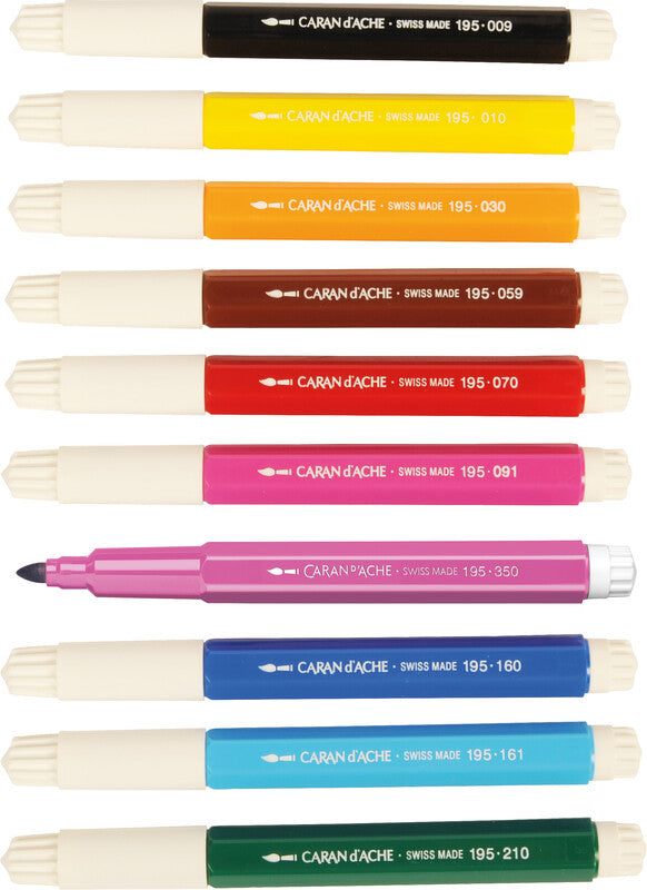 Caran d-Ache Caran d'Ache Fibralo Filzstift – Rundspitze, 5 mm, wasservermalbar, Hellpurpur