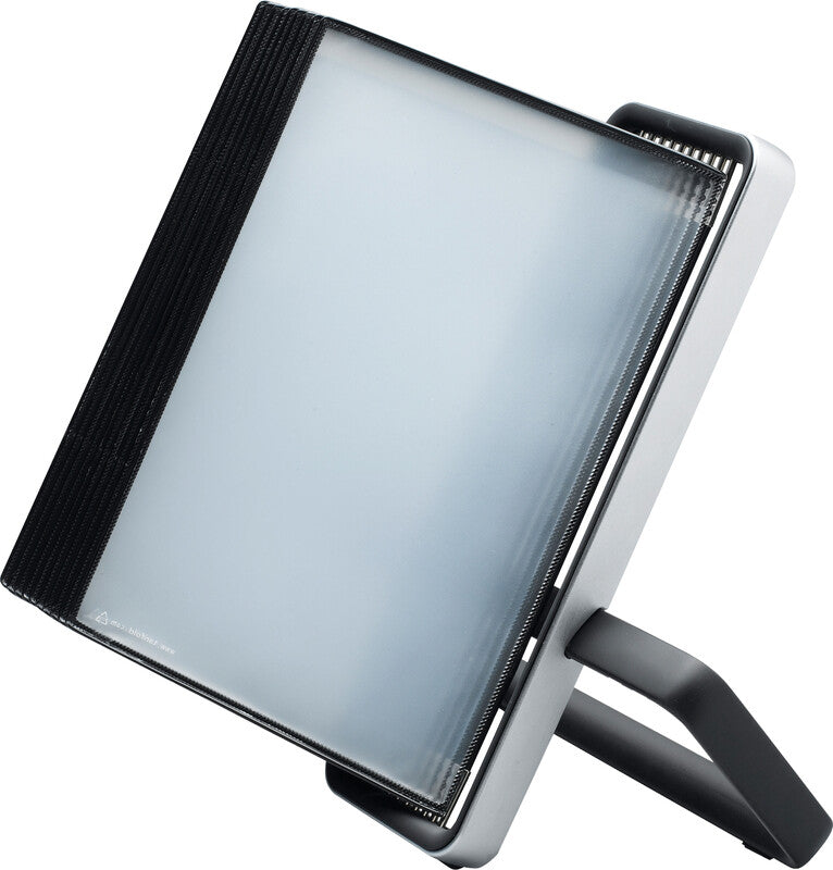 Djois tarifold Prospektständer Veo – für A4, 10 Fächer, transparent, Aluminium/Kunststoff, 390×250×110 mm