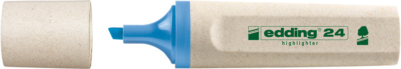 Edding 24 EcoLine Textmarker Blau – Keilspitze, 2–5 mm, Nachfüllbar, Blauer Engel