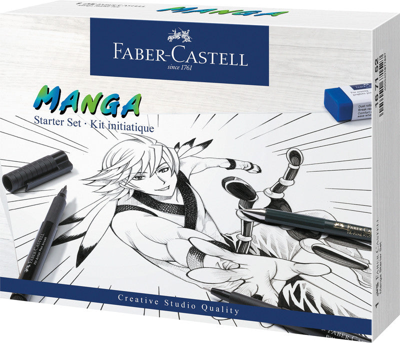 Faber-Castell Tuschestifte – farbig sortiert, Kunststoff, 19er-Pack, wasserfest, lichtbeständig