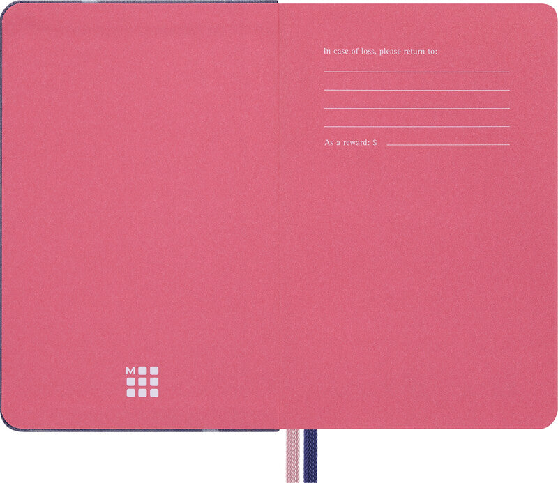 Moleskine Notizbuch, 90 × 140 mm, liniert, geleimt, 160 Seiten – blau
