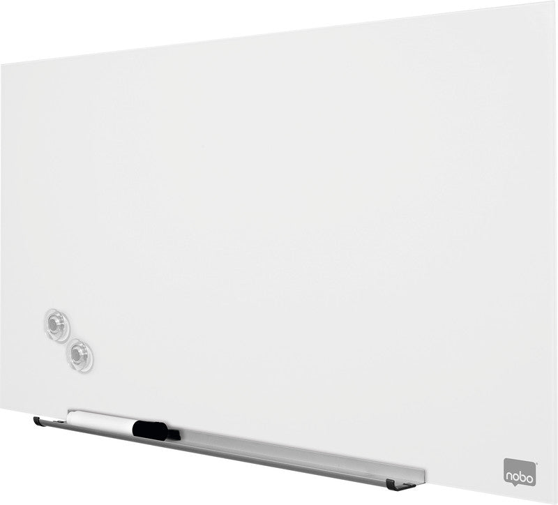 Nobo Whiteboard – 188 × 106 cm, Glas, magnetisch, Wandmontage, inkl. Stift, Magnete, Montagesatz