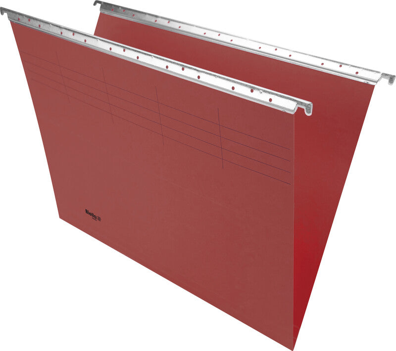 Biella Hängeordner für A4 – Karton, Rot, 320 × 250 mm, mit Vordruck