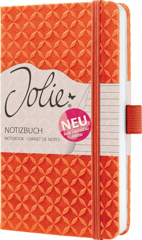 Sigel Notizbuch, A6, liniert, Fadenheftung, Karton, 174 Seiten, perforiert, 80 g/m² – orange