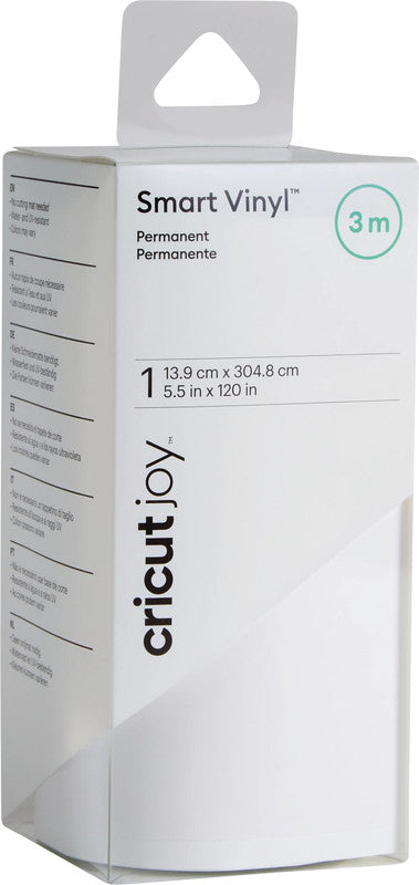 Cricut Klebefolie – glänzend, permanent, weiss – 13,9 × 304,8 cm – für Cricut Joy
