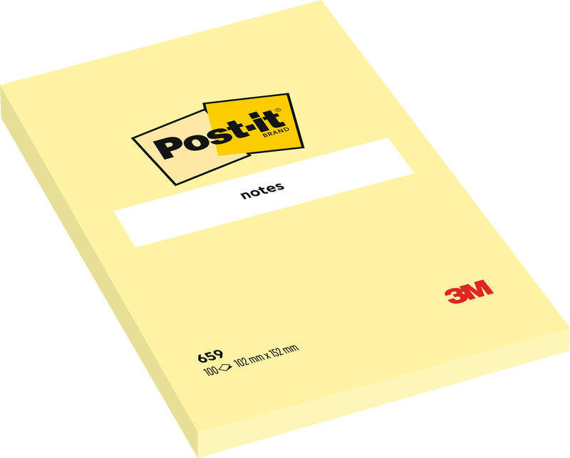 Post-it Haftnotizen – 152×102 mm – gelb, 100 Blatt, PEFC