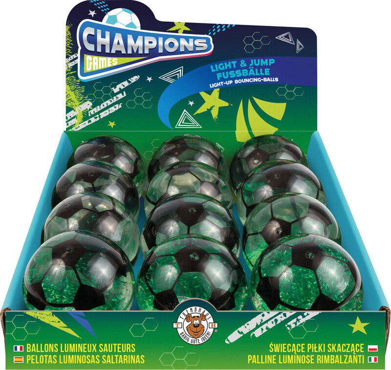Trendhaus Fidget-/Stressball Gras-Optik – blinkend, mit Wasser gefüllt – Ø 6,3 cm – 1 Stück – grün