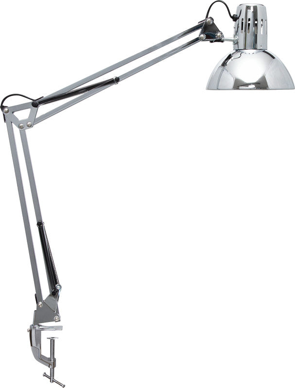 MAUL LED-Tischleuchte Study – Klemmfuss, dreh- & neigbar, höhenverstellbar – 9,5 W – Chrom, Metall