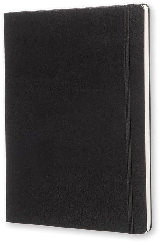Moleskine Notizbuch, 190 × 250 mm, blanko, Leimbindung, Hardcover, 192 Seiten, 70 g/m² – schwarz