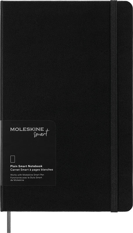 Moleskine Notizbuch, blanko, Leimbindung, Hardcover, 176 Seiten, 100 g/m² – schwarz, für MOLESKINE Notes-App