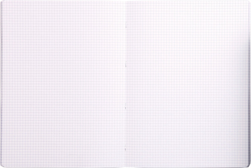 Clairefontaine Notizheft, A4+, kariert, 5 mm, Klammerheftung, Karton, 96 Seiten, 90 g/m² – farbig sortiert
