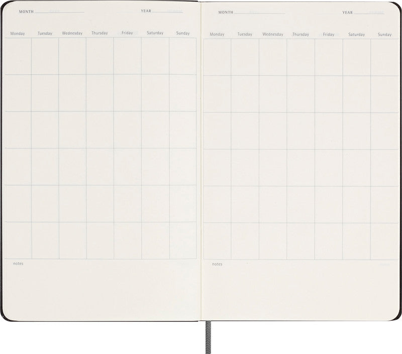 Moleskine Wochenplaner – undatiert, 13 × 21 cm, schwarz