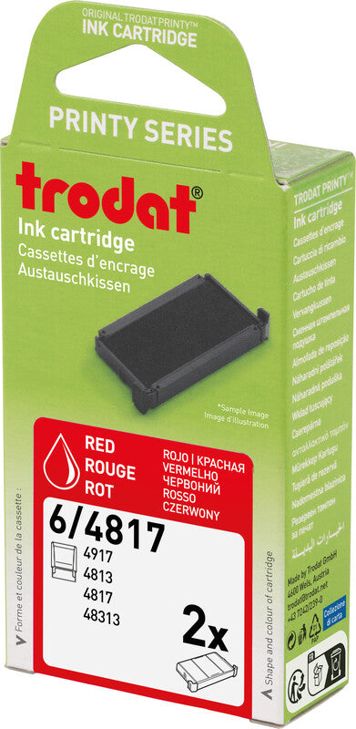 Trodat Ersatzkissen – für 4813, 4816/PL, 4817 + weitere, Kunststoff, Rot, getränkt