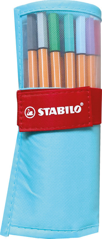 STABILO Fineliner – 25er-Set 0,4 mm – 25 Farben, sortiert