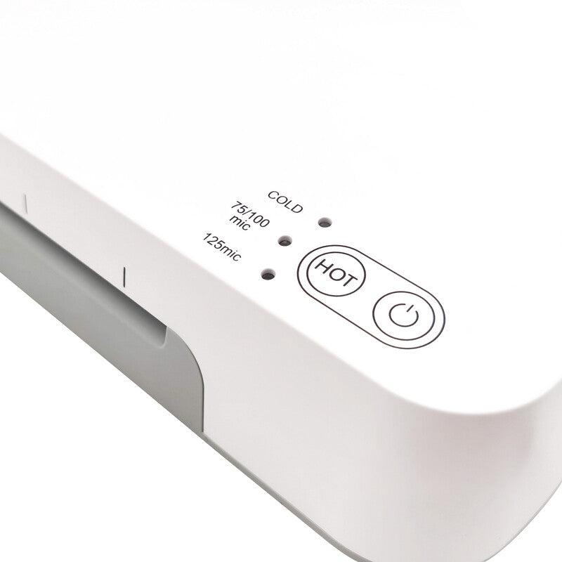 Q-CONNECT S3 Laminiergerät A3 – 2-Rollen, 75–125 µm, Kaltlamination, Aufheizzeit 1 Min., 420 mm/min, Weiss