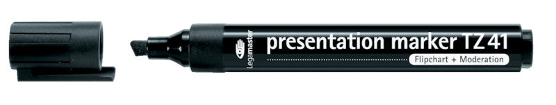 Legamaster TZ41 Flipchart-Marker – 1–5 mm, schwarz, 10 Stk., nachfüllbar – für Flipcharts/Papier