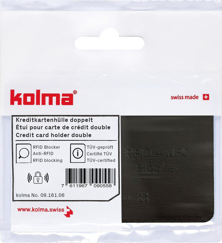 Kolma Stecketui – für Kreditkarten – 95 × 63 mm, Kunststoff, schwarz – 2 Stück