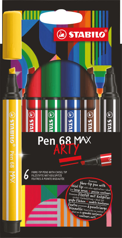 STABILO Filzstifte, Strichbreite 2–5 mm, 6 Farben